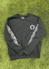 Felpa girocollo nera cuori