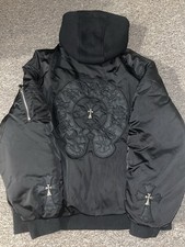 Bomber cuori cromati nero